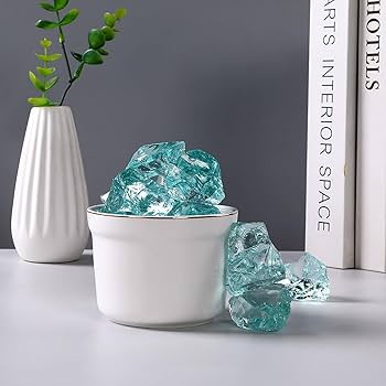 Amazon.co.jp: SUKIMIND 400gセット 水色琉璃石 かち割り ブルー
